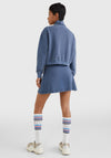 Tommy Jeans Womens Quarter Zip Sweater, Denim Navy