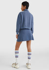 Tommy Jeans Womens Quarter Zip Sweater, Denim Navy