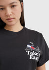 Tommy Jeans Womens Take It Easy T-Shirt, Black