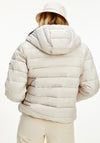Tommy Jeans Womens Taped Hood Quilted Jacket, Smooth Stone
