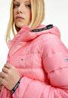Tommy Jeans Womens Taped Hood Quilted Jacket, Botanical Pink