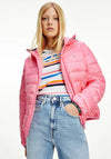 Tommy Jeans Womens Taped Hood Quilted Jacket, Botanical Pink