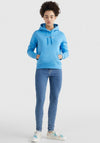 Tommy Jeans Womens Embroidered Logo Hoodie, Blue Crush