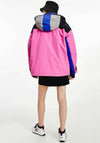 Tommy Jeans Womens Colour Block Panel Padded Jacket, Pink Multi