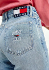 Tommy Jeans Womens Betsy Straight Leg Jeans, Light Blue