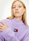 Tommy Jeans Womens Relaxed Sweater, Violet