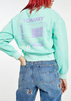 Tommy Jeans Womens Turtleneck Sweater, Mint