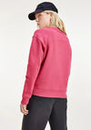 Tommy Jeans Womens Argyle Logo Sweater, Cranberry