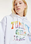 Tommy Jeans Womens Tie Dye Graphic Hoodie, White