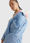 Tommy Jeans Womens Oversized Denim Utility Jacket, Blue