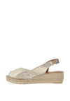 Toni Pons Bernia Leather Espadrille Wedge Sandals, Gold