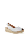 Toni Pons Bernia Leather Espadrille Wedge Sandals, Silver