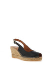 Toni Pons Croacia Leather Wedge Sandals, Black