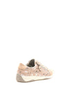 Millie & Co Metallic Flower Zip Trainers, Rose Gold