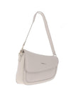 Zen Collection Small Slanted Shoulder Bag, Ecru