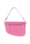 Zen Collection Small Faux Croc Print Slanted Shoulder Bag, Fuchsia