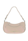 Zen Collection Faux Croc Print Studded Shoulder Bag, Beige