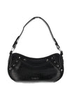 Zen Collection Faux Croc Print Studded Shoulder Bag, Black