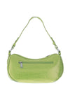 Zen Collection Faux Croc Print Studded Shoulder Bag, Lime