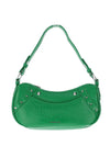 Zen Collection Faux Croc Print Studded Shoulder Bag, Green