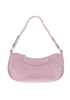 Zen Collection Faux Croc Print Studded Shoulder Bag, Pink