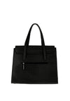 Zen Collection Faux Croc Print Medium Satchel, Black