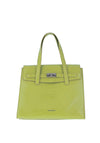 Zen Collection Faux Croc Print Medium Satchel, Lime
