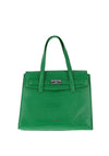 Zen Collection Faux Croc Print Medium Satchel, Green