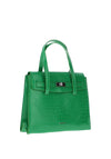 Zen Collection Faux Croc Print Medium Satchel, Green
