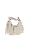 Zen Collection Faux Croc Print Studded Crossbody Bag, Beige