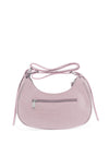 Zen Collection Faux Croc Print Studded Crossbody Bag, Pink