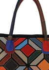 Zen Collection Large Leather Tote Bag, Multi-Coloured