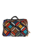 Zen Collection Large Leather Satchel Bag, Multi-Coloured