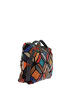 Zen Collection Large Leather Satchel Bag, Multi-Coloured
