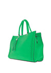 Zen Collection Faux Leather Tassel Shoulder Bag, Green