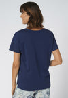 Triumph Mother of Pearl Button Pyjama Top, Navy