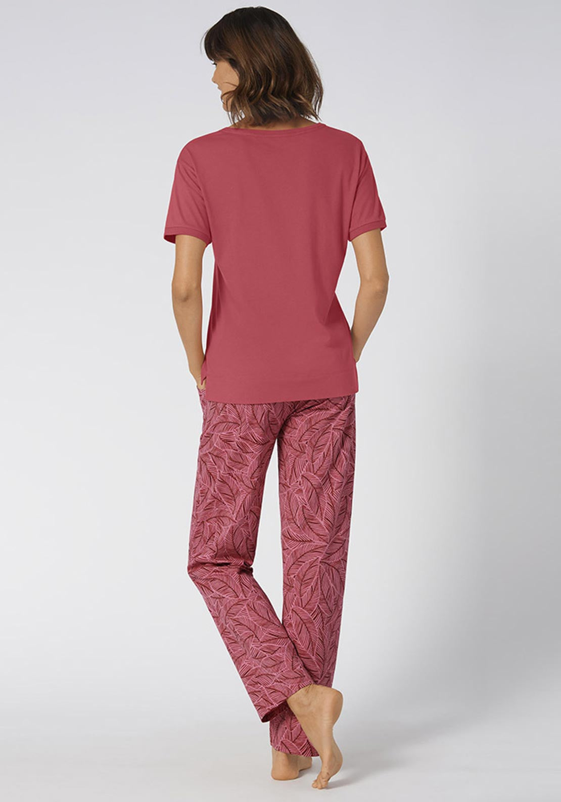Triumph ‘Plant Flowers’ Graphic Pyjama Set, Red Multi