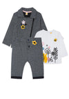 Tuc Tuc Girl 3 Piece Jacket, Top and Trouser Set, Grey
