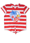 Tuc Tuc Girl Stripe Jersey Tee, Red