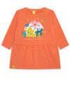 Tuc Tuc Girl Print Dress and Tight Set, Coral Multi