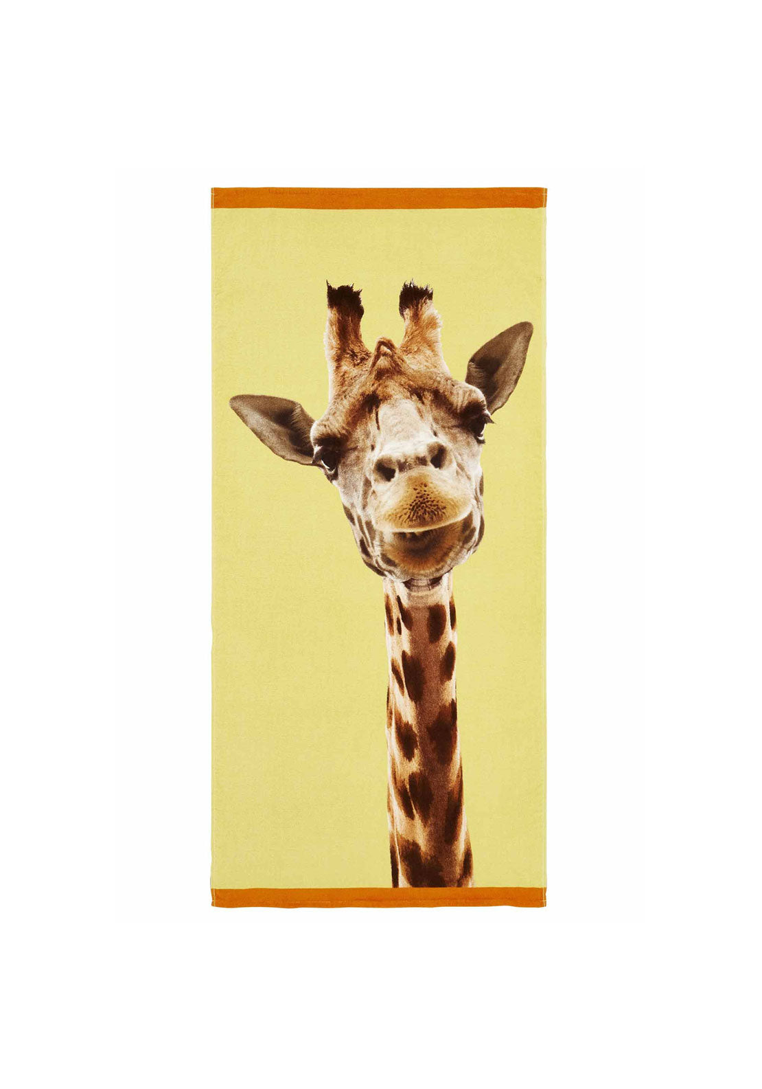 Catherine Lansfield Giraffe Beach Towel, Yellow
