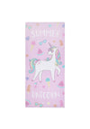 Catherine Lansfield Summer Unicorn Beach Towel, Multi