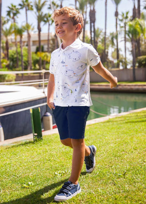 Mayoral Boy Basic Chino Short, Navy