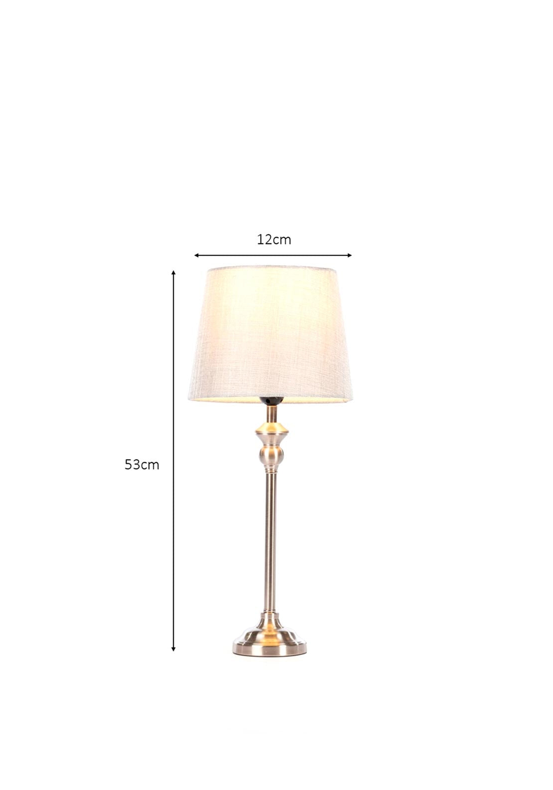 Tara Home Interiors Dani Mini Buffet Lamp, Silver/Grey