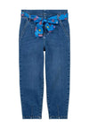 Billieblush Tapered Cool Ribbon Jeans, Blue Denim