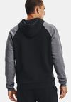 Under Armour Rival Fleece Colour Block Hoodie, Black