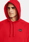 Under Armour Mens Rival Fleece Hoodie, Red