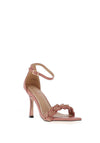 Una Healy Sweete Motions Chain Pleat Heeled Sandals, Pink