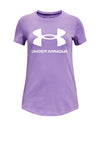Under Armour Kids Sportstyle Short Sleeve Tee, Purple