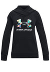 Under Armour Girls Rival Fleece Core Logo Hoodie, Black